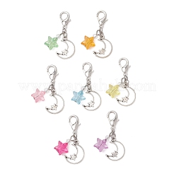 Прозрачный акрил со стеклянными подвесными украшениями&nbsp;HJEW-JM04643