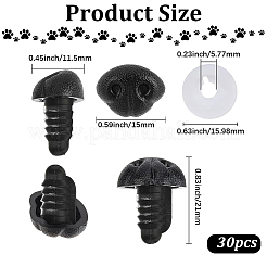 15 pz vite di sicurezza in plastica per nasi di cane&nbsp;DOLL-GF0001-17