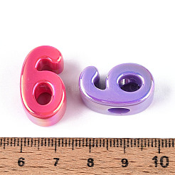 Непрозрачные акриловые бусины с УФ-покрытием&nbsp;PACR-T017-10F