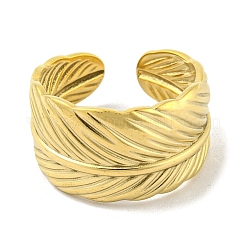 Открытое манжетное кольцо из нержавеющей стали 304&nbsp;RJEW-C067-15G