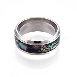 201 широкополосное кольцо из нержавеющей стали&nbsp;RJEW-T005-6-07