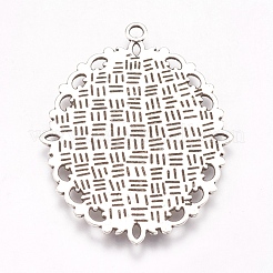 Античный стиль серебряный тон тибетский сеттинги кабошон овальный кулон&nbsp;X-TIBE-473-AS-NR