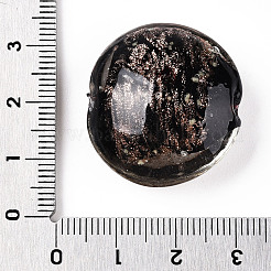 Светящиеся бусины лэмпворк из золота и песка ручной работы&nbsp;FOIL-T006-02E