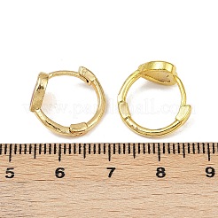 Серьги-кольца из латуни с эмалью в форме сердца&nbsp;LS-EJEW-S277-03G