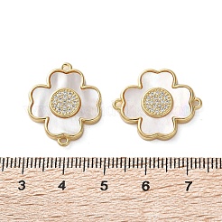 Подвески-крестики с микропаве из прозрачного кубического циркония из латуни&nbsp;KK-U070-09B-G