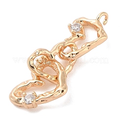 Латунные микропаве прозрачные подвески с фианитом KK-S388-12G