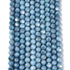 Perles de verre opaque électroplaquées teintées à effet ombré&nbsp;EGLA-Q130-01A-07