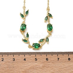 Halskette aus Messing mit Zirkonia-Pavé&nbsp;NJEW-C121-05B-08G