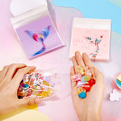 100 шт. 2-цветные квадратные пластиковые целлофановые самозапечатывающиеся пакеты&nbsp;ABAG-TA0001-32