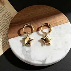 Наборы подвесок из сплава в форме звезды: колье и серьги-кольца&nbsp;FS-WGF86FC-02