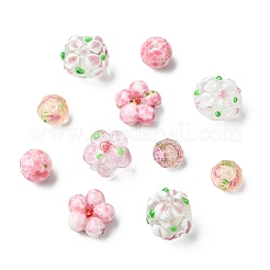 21pcs 7 Arten handgemachte Bunte Malerei-Perlen&nbsp;LAMP-CJ0003-06