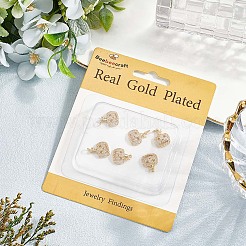 6 шт. подвески из латуни с кубическим цирконием на Хэллоуин ZIRC-BBC0003-41