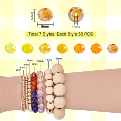 7 нити 7 стилей гальванизированные прозрачные и непрозрачные однотонные стеклянные бусины EGLA-HY0001-03A