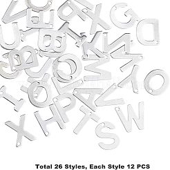 304ステンレススチールアルファベット文字チャーム  a～zの文字  74x72x17mm  312個/箱&nbsp;STAS-UN0003-58P
