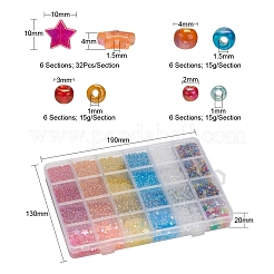 24 вид круглых стеклянных бусин SEED-YW0001-65