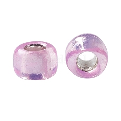 TOHOラウンドシードビーズ  日本製シードビーズ  （シルバーの裏地付きピンクオパール2105)個  15/0  1.5mm  穴：0.7mm  約15000個/50g&nbsp;SEED-XTR15-2105