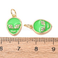Ciondoli in ottone zirconi chiari micro pavé&nbsp;CU-K002-23G