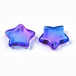 Perle di vetro verniciate a spruzzo trasparente&nbsp;GLAA-S054-36-B01