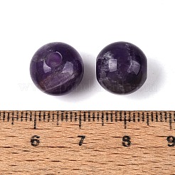 天然石アメジストビーズ  スムーズなラウンド  12x11~11.5mm  穴：3mm&nbsp;G-Q602-08C-11