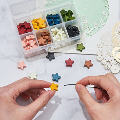 Расписные бусы из натурального дерева&nbsp;WOOD-CJ0001-12