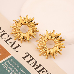 Винтажные серьги-гвоздики из нержавеющей стали 304 в форме подсолнуха для женщин&nbsp;KZ0138-3