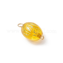 Подвески-подвески с овальным коннектором из акрила с золотым металлическим покрытием&nbsp;PALLOY-JF04347