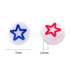 Белые непрозрачные акриловые бусины MACR-YW0001-19A