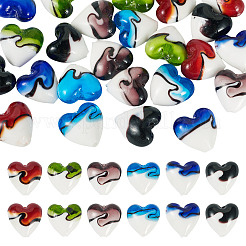 24шт 6 цвета бусины лэмпворк ручной работы&nbsp;LAMP-CW0001-09