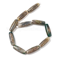 Тибетского стиля бусы дзи TDZI-E004-34