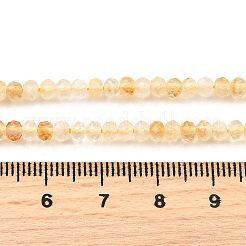 Природный желтый кварц нитей бисера G-S387-A03-3x4mm