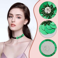 20 шт. 10-цветные аппликации из ПВХ с пайетками в форме цветка DIY-GF0007-07