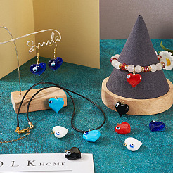 10 шт. 5-х цветные подвески ручной работы в стиле лэмпворк от сглаза LAMP-TA0001-15