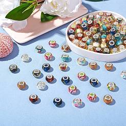 110 pièces 11 couleurs perles européennes en résine&nbsp;RESI-SZ0001-44