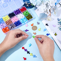 300pcs 15 Farben undurchsichtige Acrylperlen&nbsp;SACR-SC0001-57