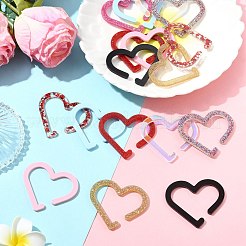 18 шт. 9-х цветные акриловые подвески для бокалов для вина&nbsp;AJEW-CJ0001-70