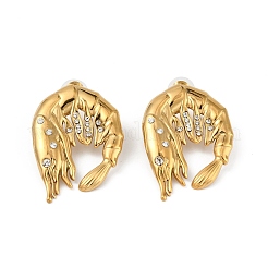 Серьги сплава горный хрусталь&nbsp;EJEW-R021-08G