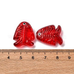 Прозрачные стеклянные эмалевые бусины&nbsp;LAMP-U004-06-04