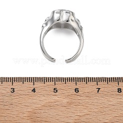 Bagues manchettes ouvertes en laiton pavé de zirconiums cubiques pour femmes&nbsp;RJEW-L343-08P-01
