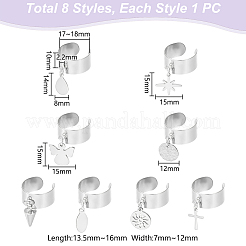 Кольца-манжеты из нержавеющей стали 304&nbsp;RJEW-UN00017