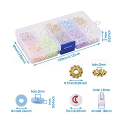 7790шт плоские круглые бусины из полимерной глины ручной работы CLAY-BT0001-01