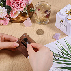 Rechteckige Aufbewahrungsboxen aus Walnussholz mit Ringen&nbsp;CON-WH0112-017B