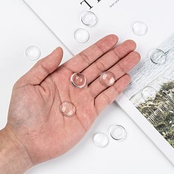 Transparente Glas Cabochons&nbsp;GGLA-R026-18mm