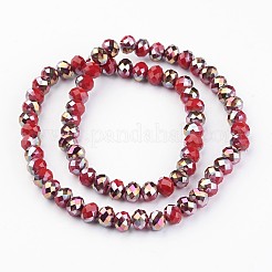 Стеклянные бусины с гальваническим покрытием &nbsp;EGLA-P018-8mm-H01-1A