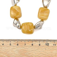 Colliers de perles acryliques imitation pierre précieuse cubique pour femmes&nbsp;NJEW-JN06476