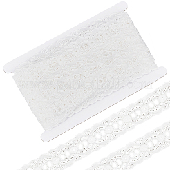 15 ярд хлопковых кружевных лент с цветочной вышивкой SRIB-FG0001-24