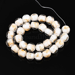 Ручной работы золотые и серебряные шарики фольги стекла FOIL-N030-03A-01I