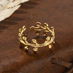 Открытые манжетные кольца из нержавеющей стали 304&nbsp;RJEW-R014-02G-04