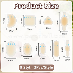 18 шт. 9 вида силиконовых накладок на пятку AJEW-AR0004-88