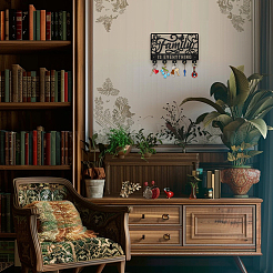 Настенные вешалки из дерева и железа HJEW-WH0055-227