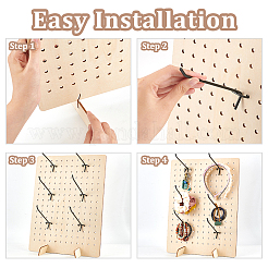 1 набор прямоугольных деревянных подставок для сережек с наклонной задней частью&nbsp;EDIS-BC0001-02